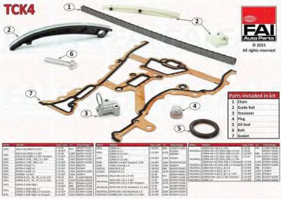 FAI AUTOPARTS tck4 -  Комплект цепи привода распредвала